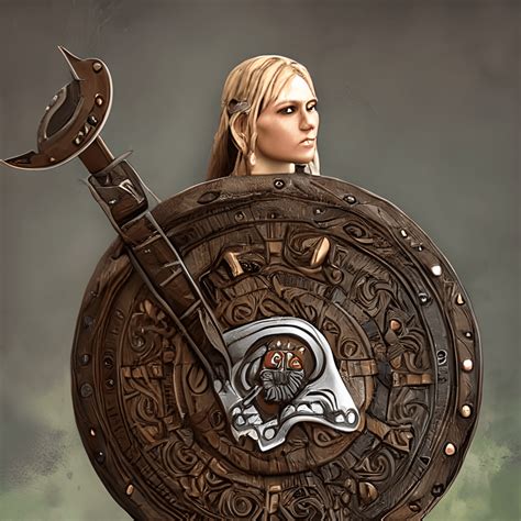 Viking Shield Maiden Graphic · Creative Fabrica