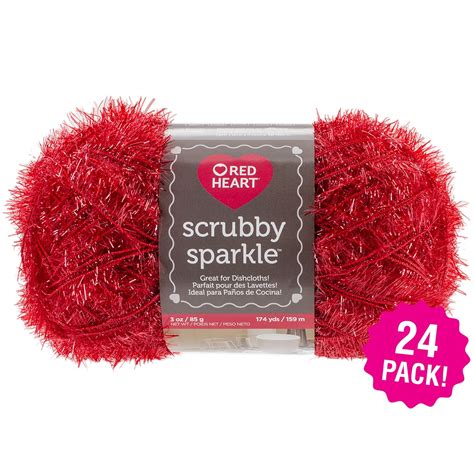 Multipack Of Red Heart Scrubby Sparkle Yarn Strawberry Michaels