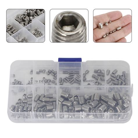 M M Assorted Stainless Steel Allen Head Socket Hex Set Grub Screw Cup