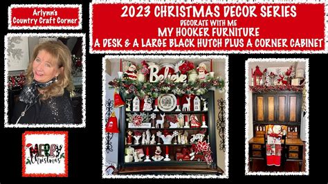 🎄2023 Christmas Decor🎄 Decorate With Me🎄 My Hooker Furniture Desk And