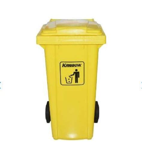 Promo Krisbow Ltr Tempat Sampah Plastik Outdoor Kuning Diskon