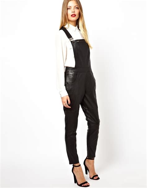 Asos Petite Leather Overalls 285 Asos Lookastic