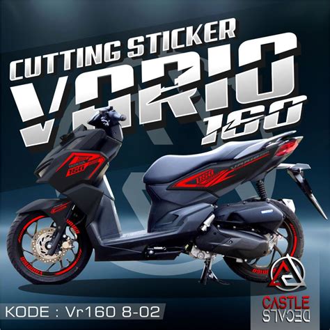 Jual Striping Cutting Sticker BODY DAN VELG Honda VARIO 160 Stiker