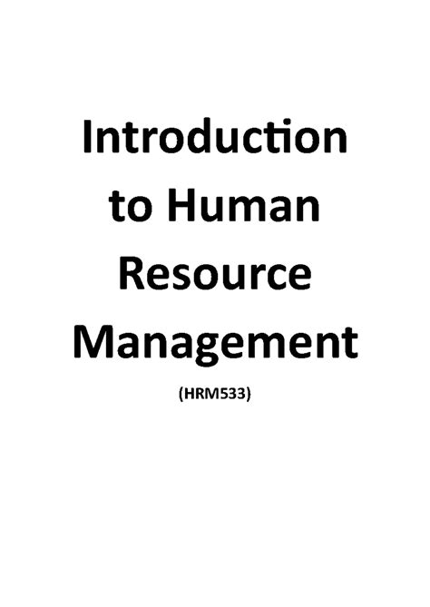 Chapter 1 Introduction To Human Resource Management Hrm 53 3 Topic