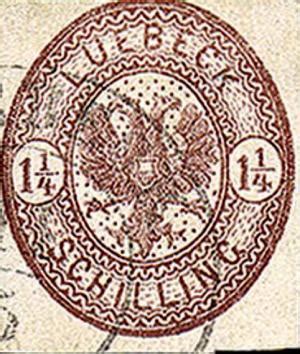 Arms Of Lubeck In Oval B Design StampData