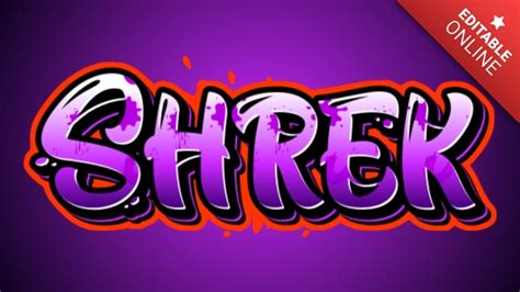 Shrek Graffiti Style Text Effect Generator