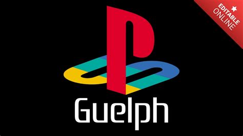 Guelph Logotipo Playstation Generador De Efectos De Texto