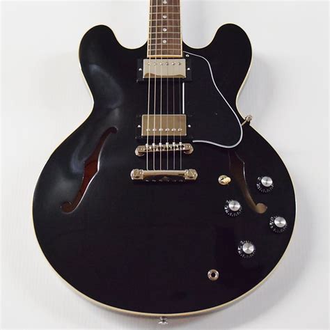 Gibson Es 335 Semi Hollow Body Electric Guitar Vintage Ebony Reverb