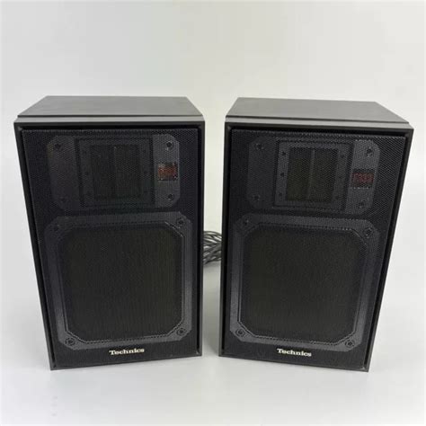 Vintage Technics Sb F Way Bookshelf Speakers W Ohm W Mesh