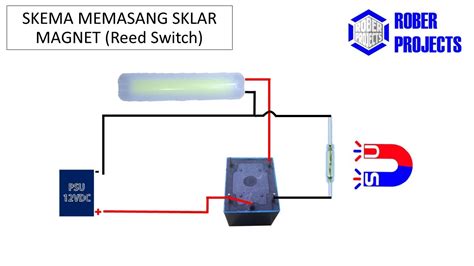 Cara Mudah Memasang Saklar Magnet Reed Switch Dengan Relay V Youtube