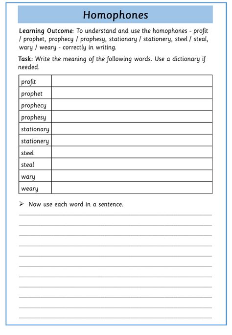 Homophones Year 5 And 6 Inspire And Educate By Krazikas