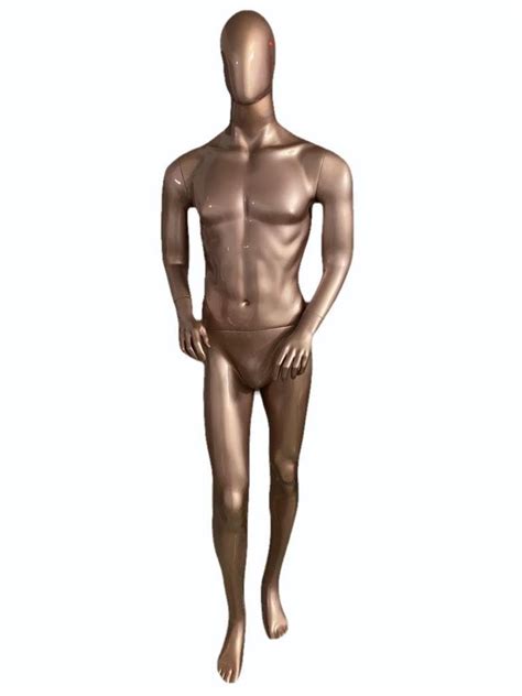 Brown Fiberglass 7 Feet Male Standing Mannequin For Garment Shop