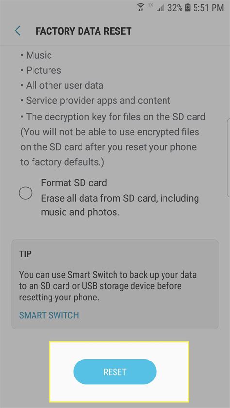 How To Factory Reset Samsung Galaxy S7