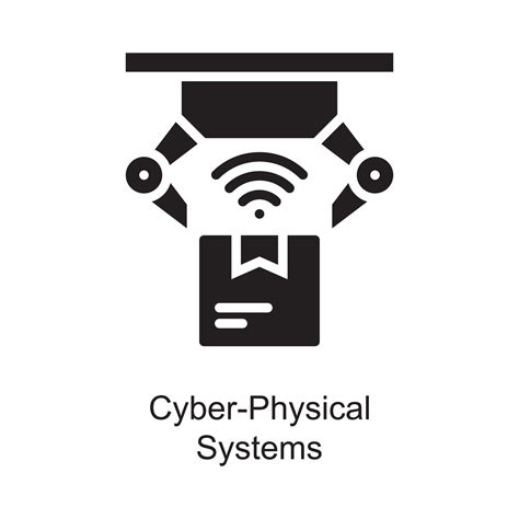 Cyber Physical Systems Vector Outline Icon Design Illustration