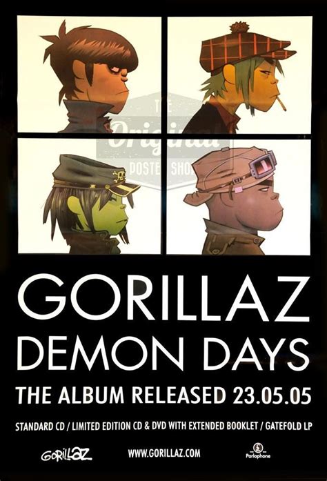 Gorillaz poster - Demon Days - 1st Generation reprint | Gorillaz, Demon days, Gorillaz albums