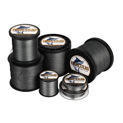 Hercules Braided Fishing Line Multifilament Pe Line Strands Grey M