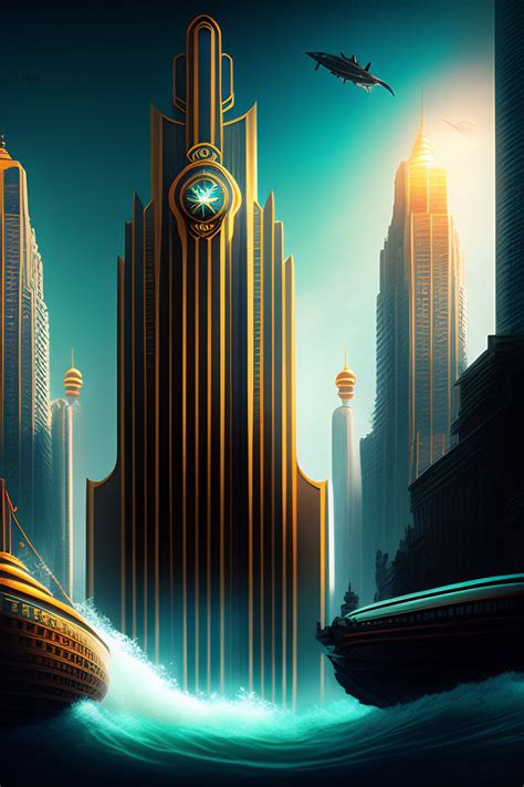 Lexica City Underwater Art Deco Bioshock