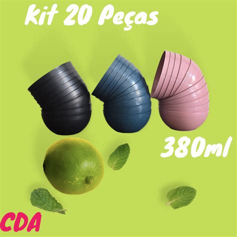 Kit 20 Potes Para Sobremesa Tigela Cumbuca Bowl Sorvete Salgado