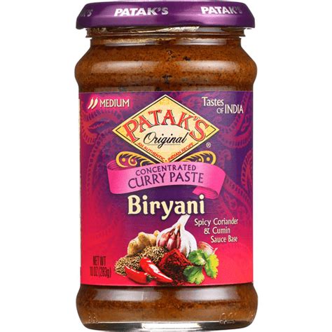 Pataks Curry Paste Concentrated Biryani Medium 10 Oz Case Of