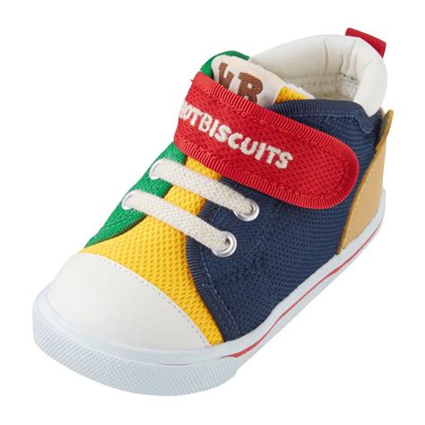 ミキハウス セカンドシューズ 顔ドン メッシュ素材 セカンド ベビーシューズ 靴 くつ マルチカラー 14cm 14 5cm 15cm ホットビスケッツ HOT BISCUITS 73