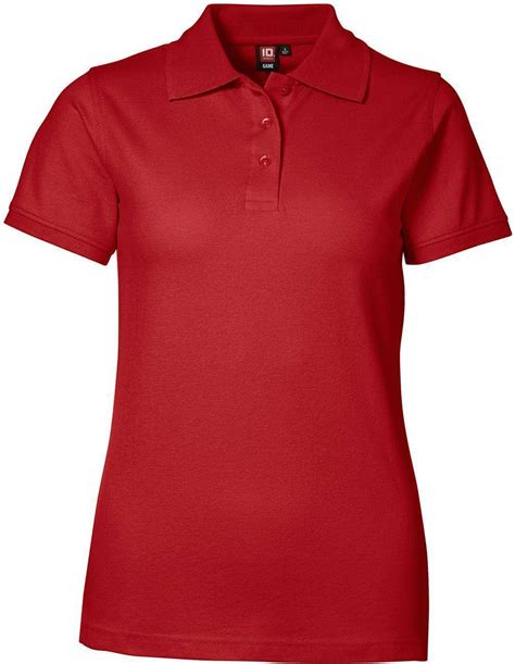 Id Ladies Stretch Polo Shirt Red • Se Priser Nu