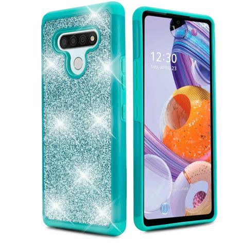 For LG Stylo 6 Phone Case Hard TPU Bumper Bling Glitter Shock Proof