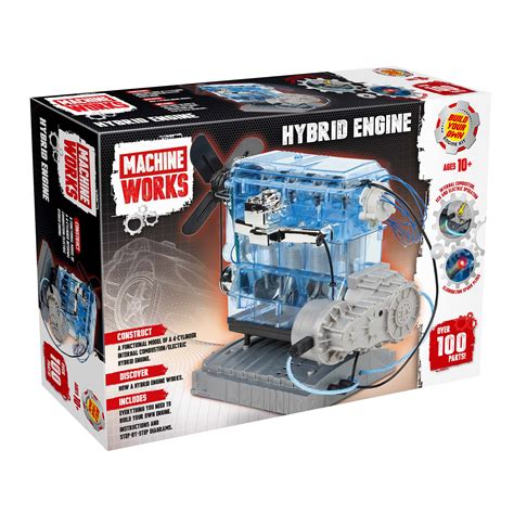 Buy Machine Works Build Your Own 4 Cylinder Hybrid Electric Engine Toy