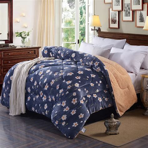 Warm Winter Comforter CamoFleece Quilted Thicken Bedding Comforter