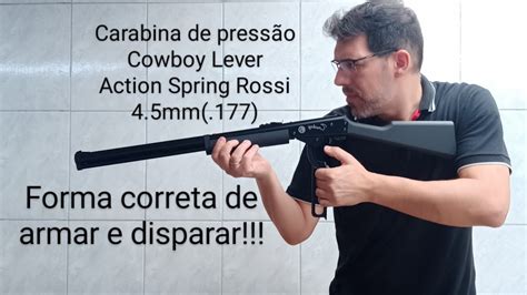 Carabina De Press O Cowboy Lever Action Spring Rossi Mm Forma