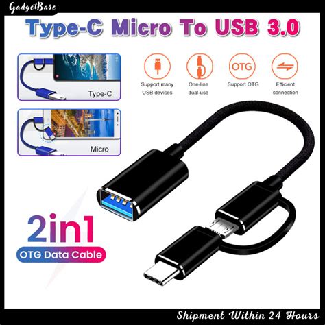 Usb C 31 Type C Male Micro To Usb Female Otg Data Sync Converter Adapter Rapid Cable Data Cable