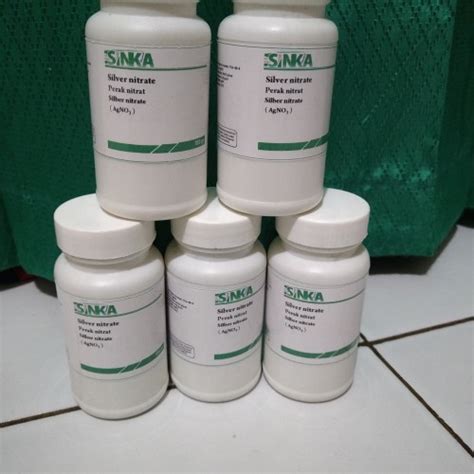 Jual Silver Nitrate Perak Nitrate 100gr Silver Nitrat Perak Nitrat