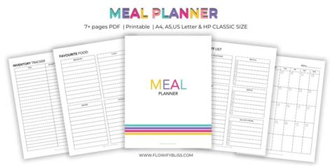 Free Printable Meal Planner Flowify Bliss