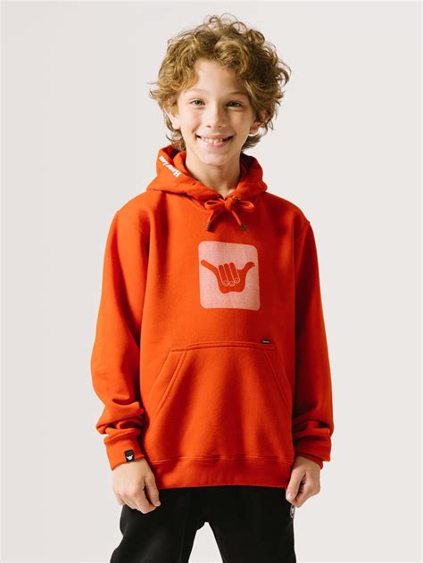 Moletom Canguru Hang Loose Logo Juvenil Vermelho Hang Loose Brasil