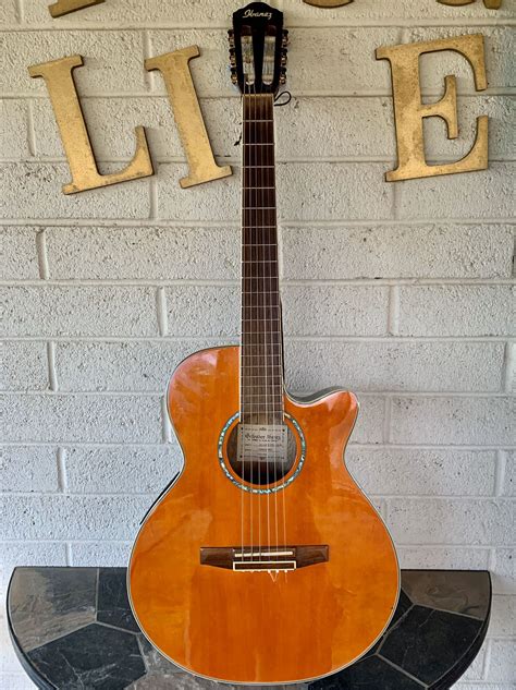 Ibanez AEG10NII Nylon String Cutaway Acoustic Electric Guitar Tangerine