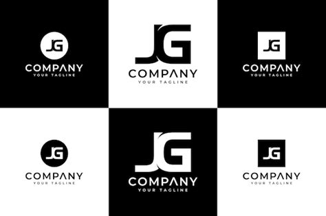 Premium Vector Set Of Letter Jg Logo Creative Design For All Uses