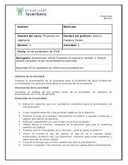 Act 4 Proyectos Ingenieria Docx Profesional Reporte Nombre