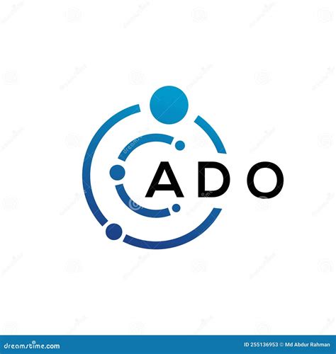 ADO Letter Logo Design On Black Background ADO Creative Initials