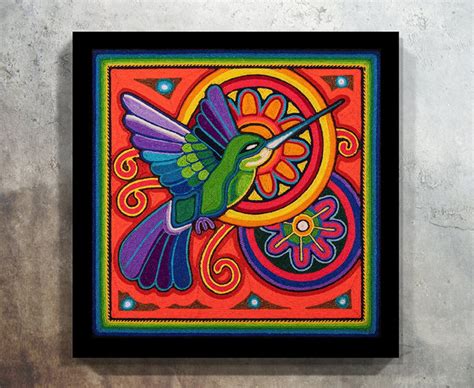 Mexican Decor, Mexican Art, Mexican Print, Mexican Painting, Mexican Digital Art, Huichol Print ...