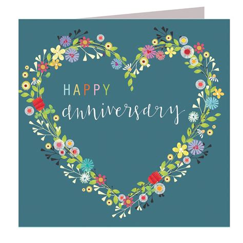 Card Ranges Floral Anniversary Greetings Card Kali Stileman Publishing