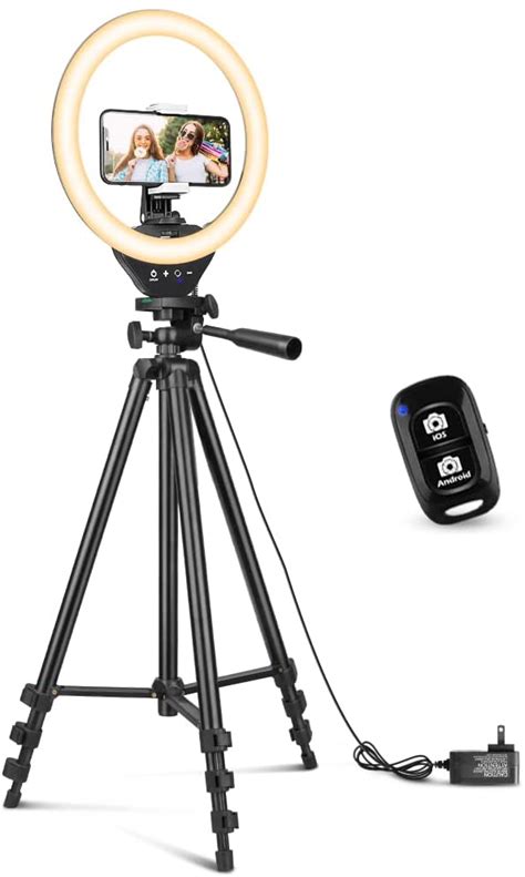 10 Ring Light With 50 Phone Tripod