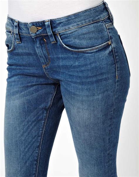 Lyst Asos Whitby Low Rise Skinny Ankle Grazer Jeans In Venice Mid