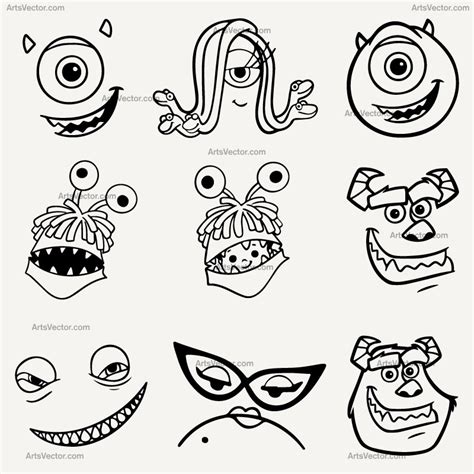 Mike Wazowski Svg Png Eps Dxf Ai Vector Arts Collection Arts Vector