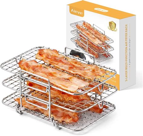 Aieve Air Fryer Rack Compatible With Ninja Dual Air Fryer 304 Stainless Steel Multi