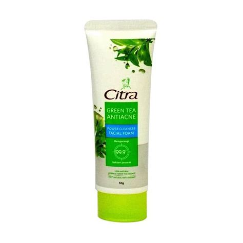 Jual CITRA Green Tea Antiacne Facial Foam 50g Shopee Indonesia