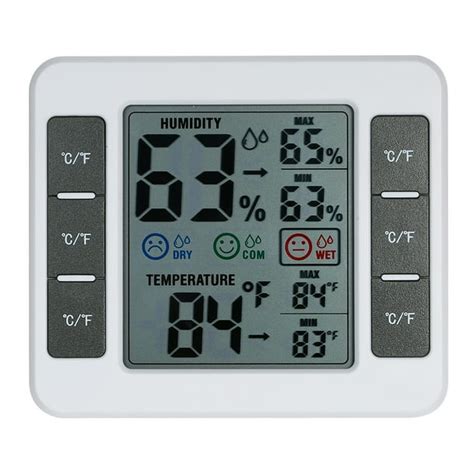 LCD Digital Indoor Thermometer Hygrometer Room 鈩?鈩?Temperature Humidity ...