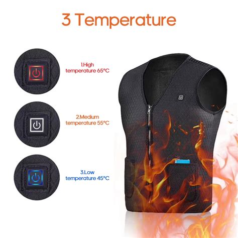 Unisex Warming Verwarmde Vest Verwarmd Usb Infraro Grandado