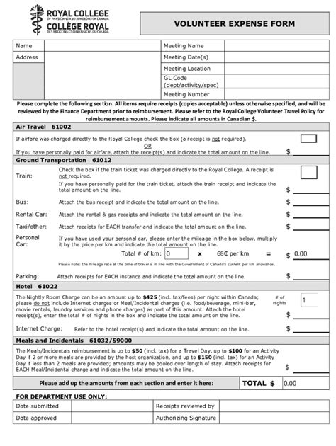 Fillable Online Volunteer Expense Claim Form Fax Email Print Pdffiller