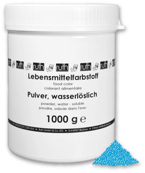 Lebensmittelfarbstoff Pulver 1000 g wasserlöslich dunkelblau