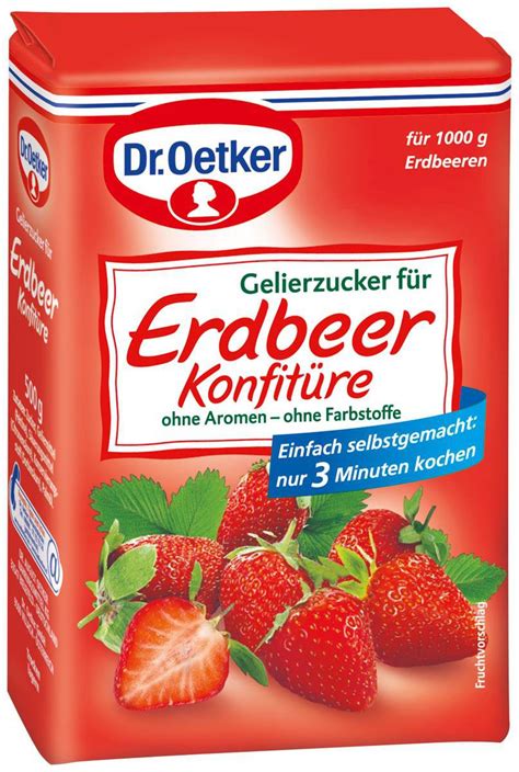 Dr Oetker Gelierzucker F R Erdbeerkonfit Re G Saymo De