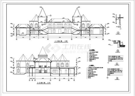 欧式幼儿圆cad建筑设计施工图土木在线